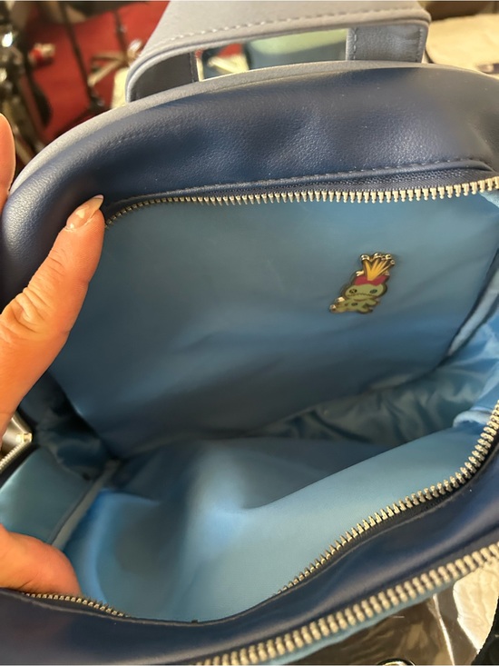 Disney Stitch Clear Face Mini Backpack - Navy Blue